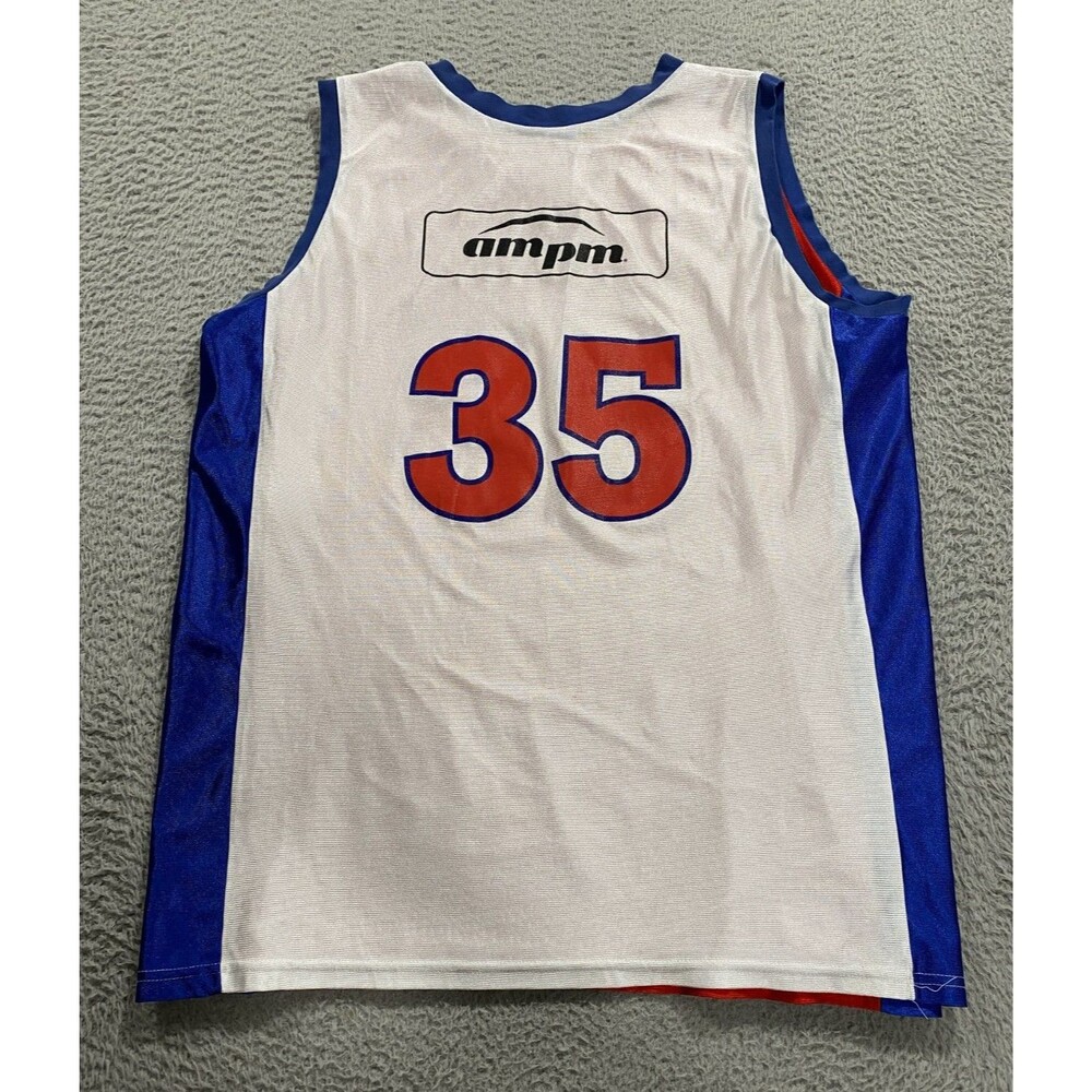 Los Angeles Clippers Jersey Mens 2XL White Red Reversible AM PM Gas Station